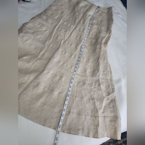 Soft surroundings linen maxi skirt coastal lined minimalist freestyle summer - Picture 6 of 11